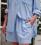 Ceres Life Mila Fresh Blue & Red Stripe Short