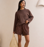 Ceres Life Mila Choc Scattered Spot Shorts