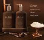 Al.ive Body Transformative Vanilla Cream & Tonka Bean Wash & Lotion Duo