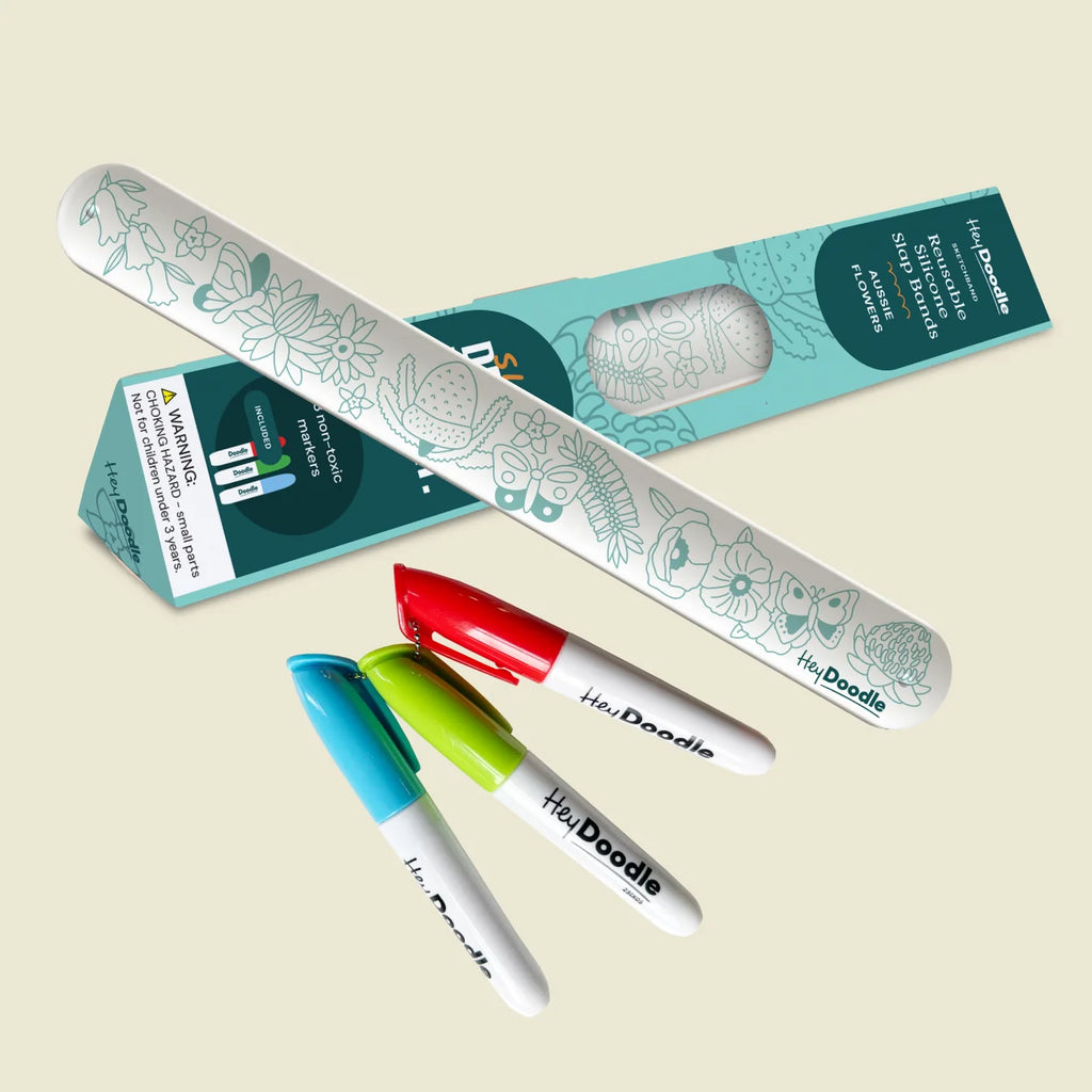 Hey Doodle - Reusable Colouring & Doodle Slap Bracelet - Assorted