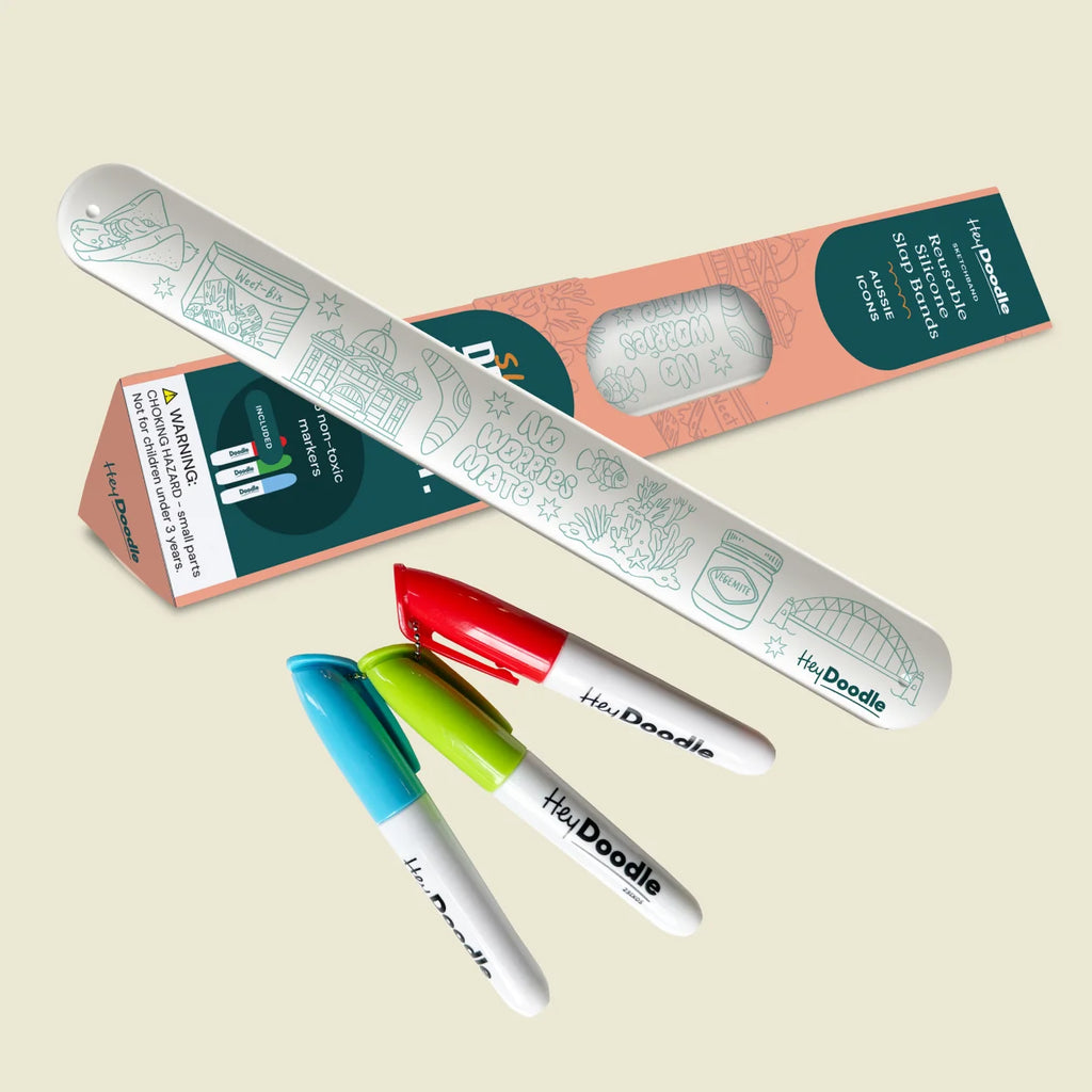 Hey Doodle - Reusable Colouring & Doodle Slap Bracelet - Assorted
