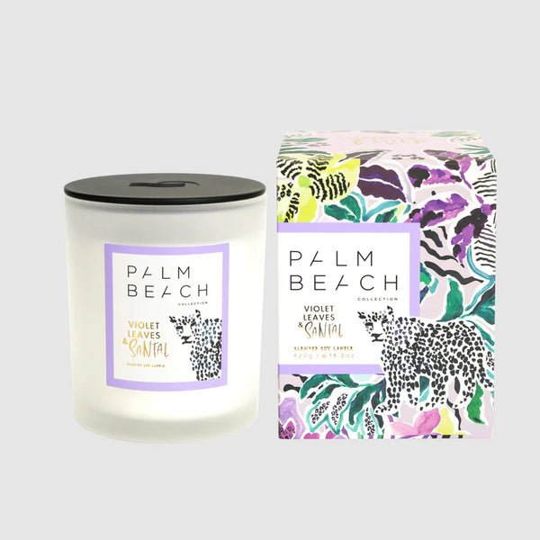 Palm Beach Collection Violet Leaves & Santal 420g Standard Candle