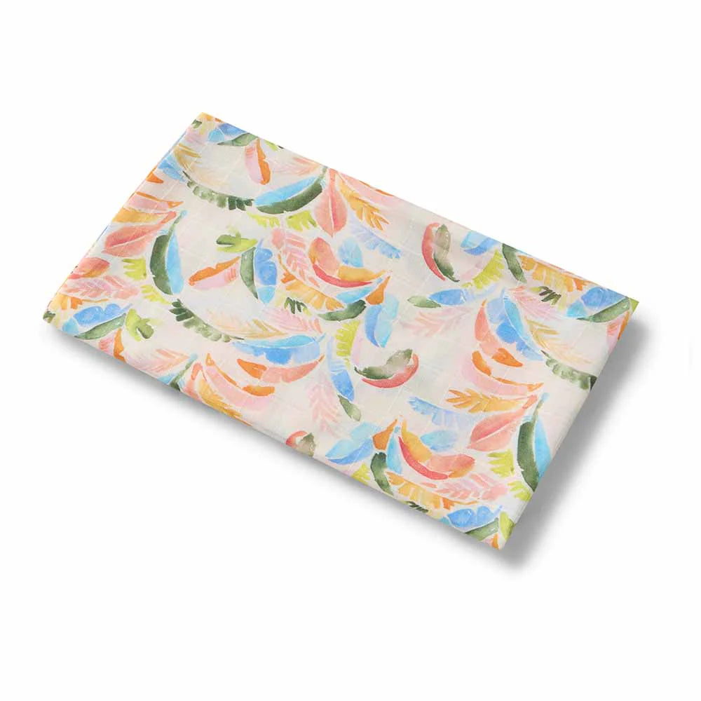 Snuggle Hunny Summer Palm  Organic Cotton Muslin Wrap