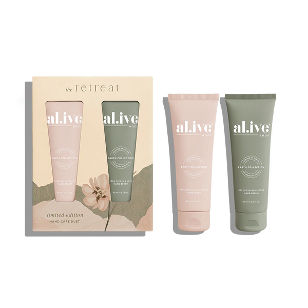 Al.ive Body The Retreat Hand Care Duet - Applewood & Goji Berry + Green Pepper & Lotus