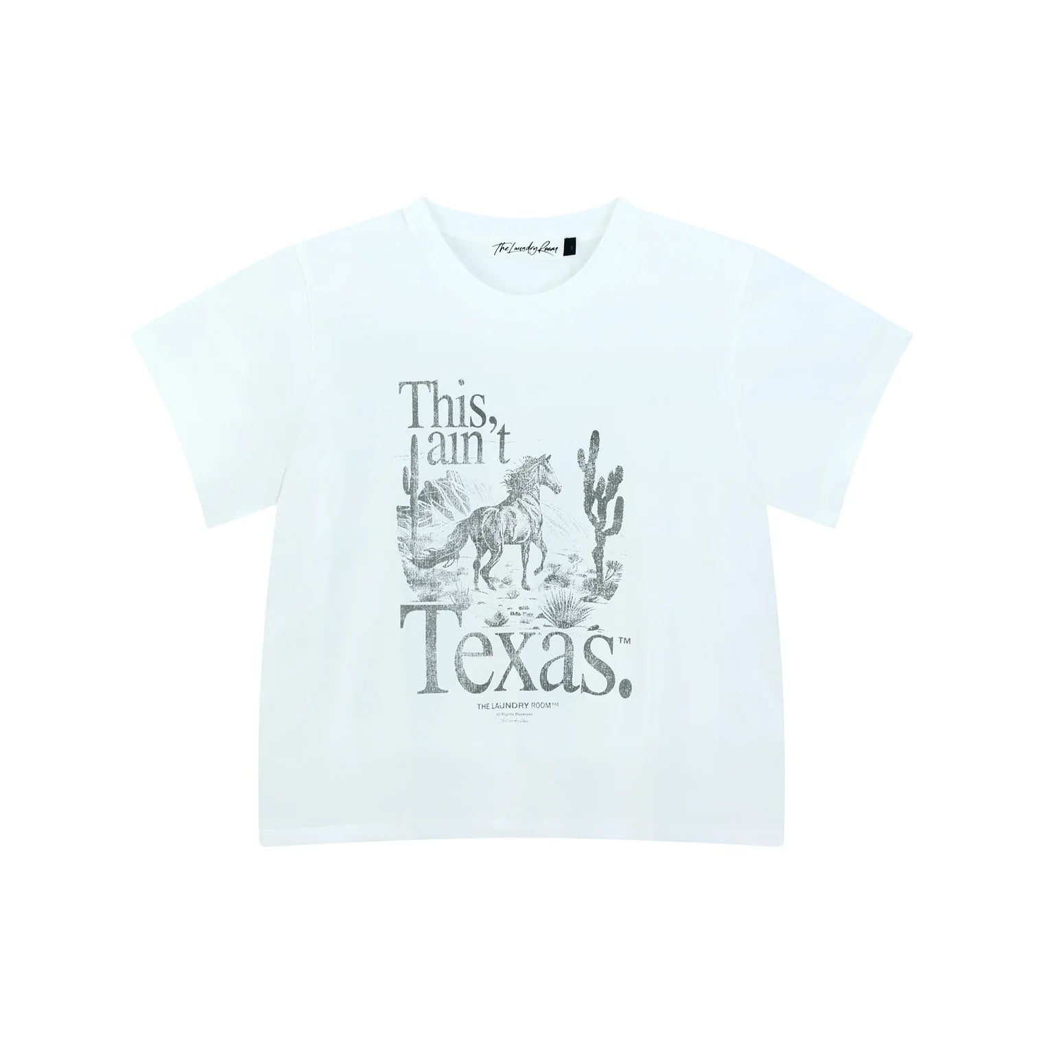 The Laundry Room - This Ain't Texas Stallion - Perfect Tee - White