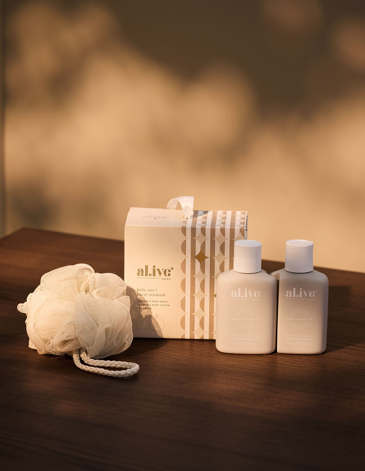 Al.ive Body Sea Cotton & Coconut Body Care Travel Ornamnet