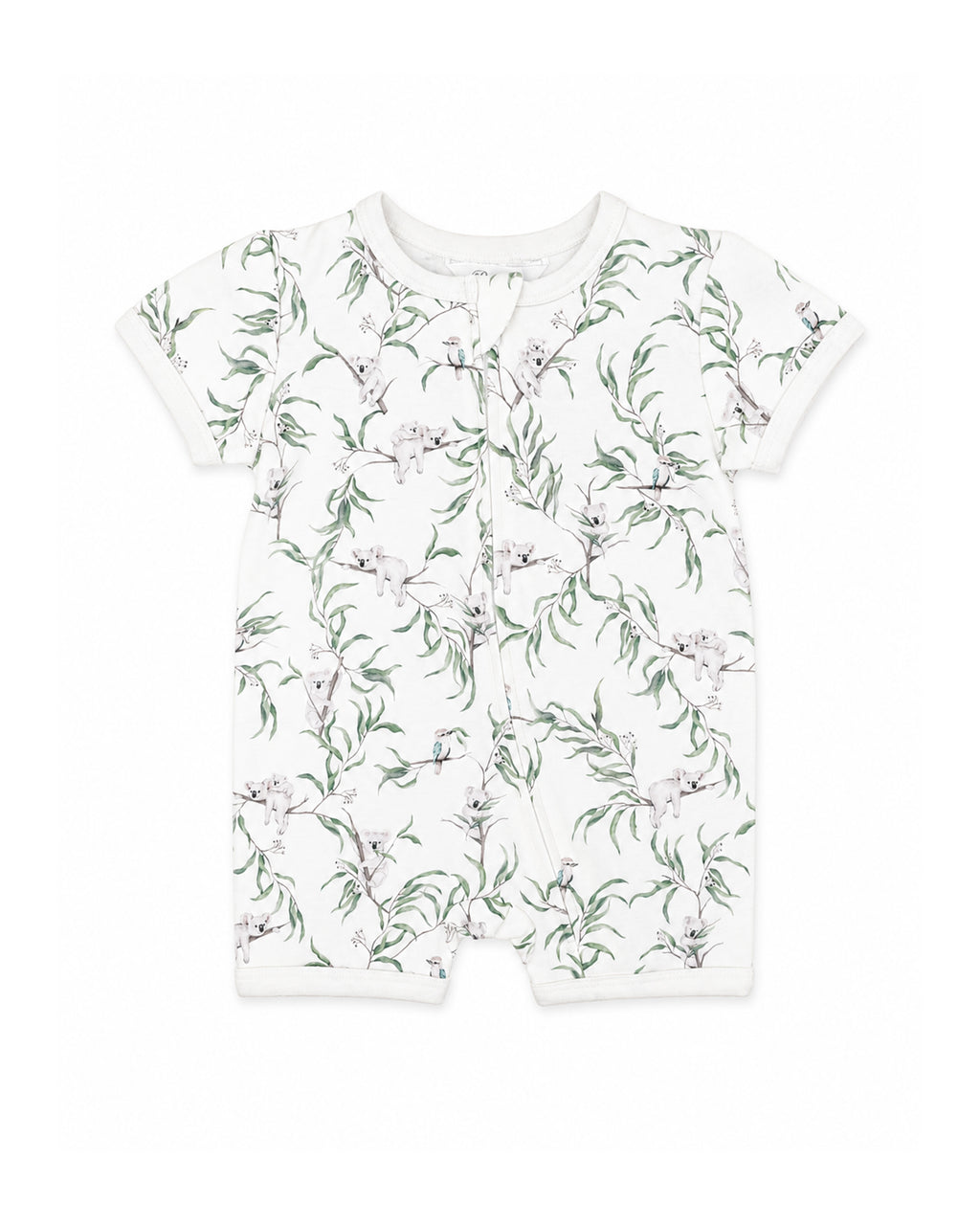 Bebe Taylor Organic Short Sleeve Zip Romper