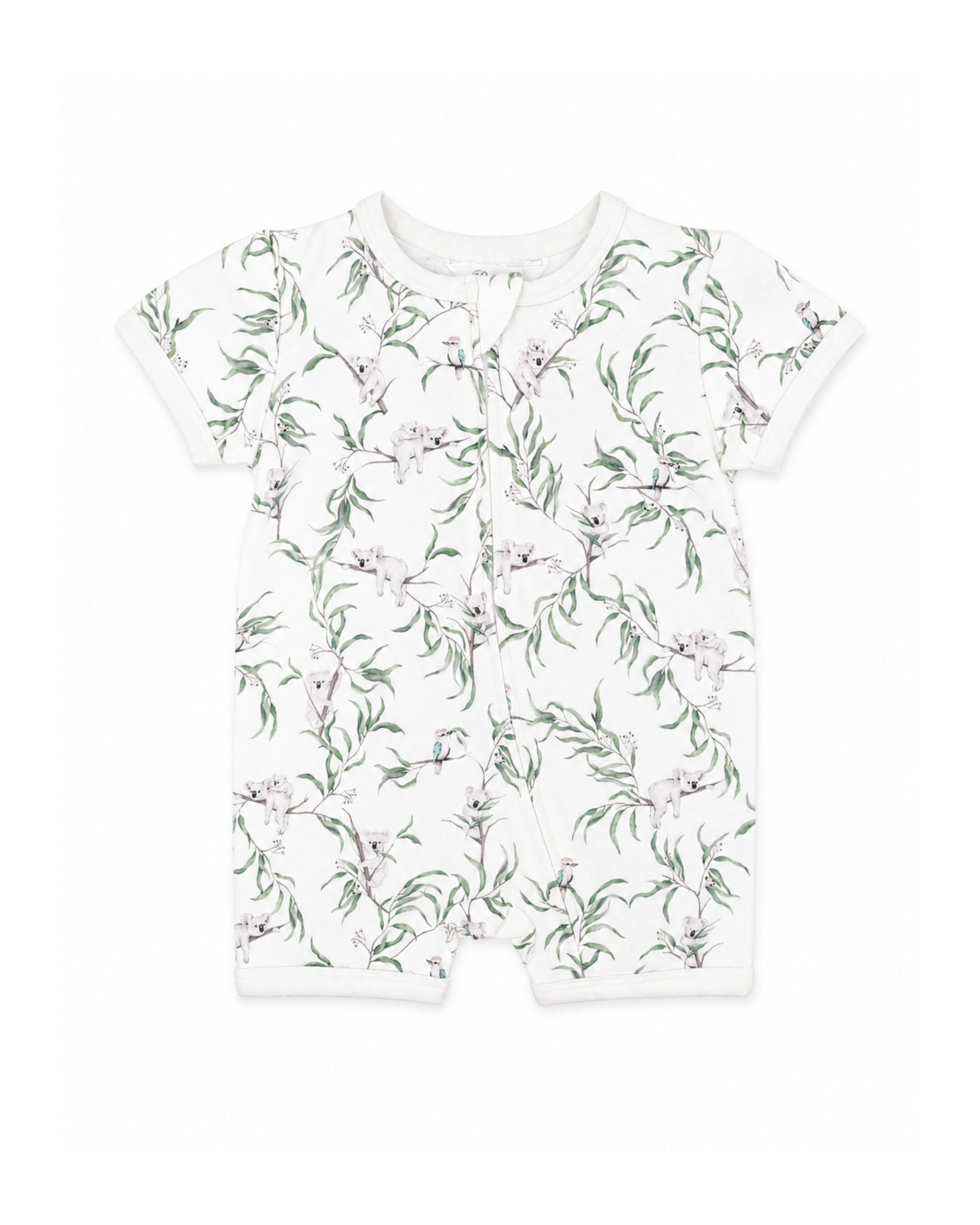 Bebe Taylor Organic Short Sleeve Zip Romper