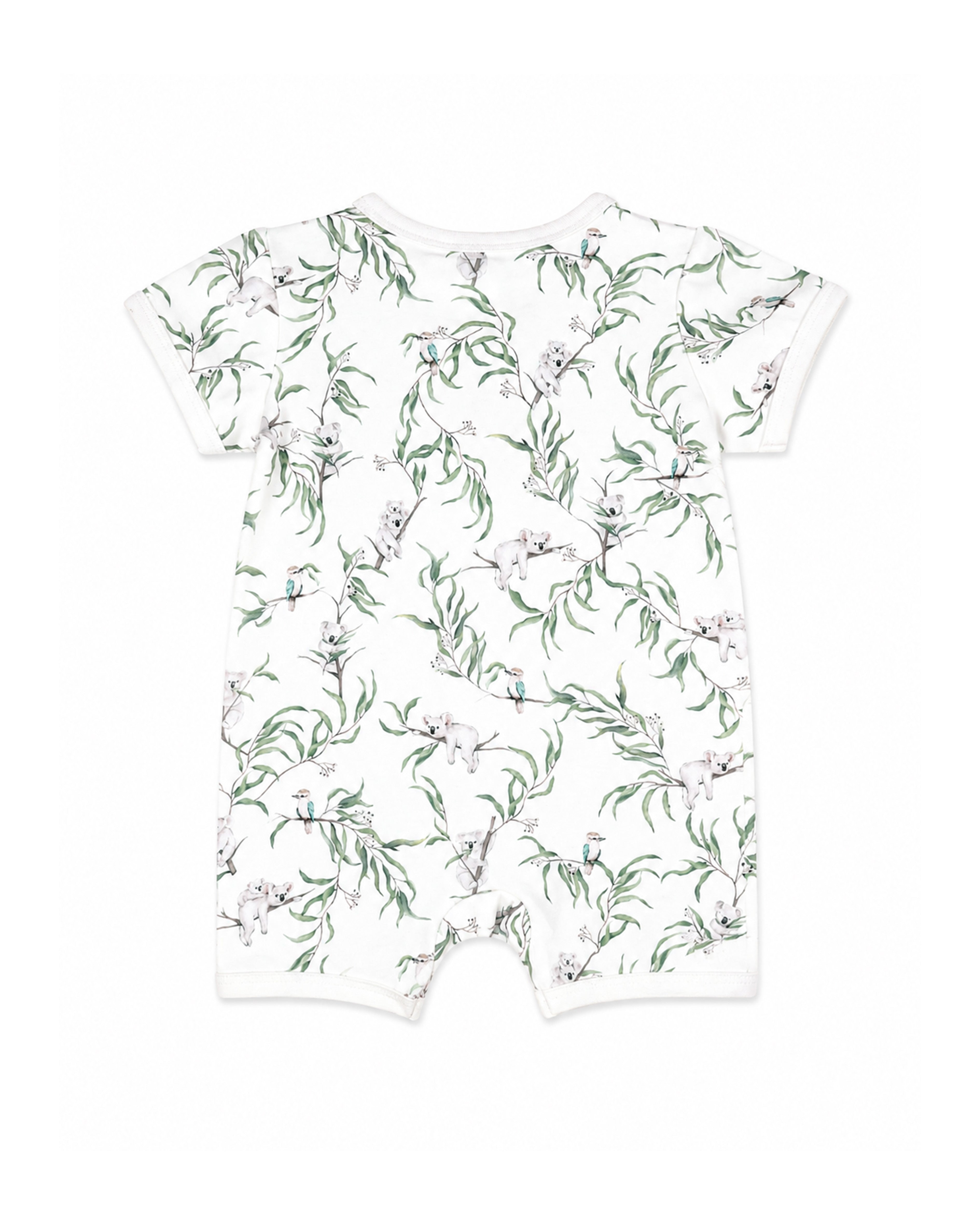 Bebe Taylor Organic Short Sleeve Zip Romper