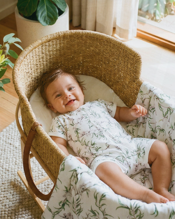 Bebe Taylor Organic Short Sleeve Zip Romper