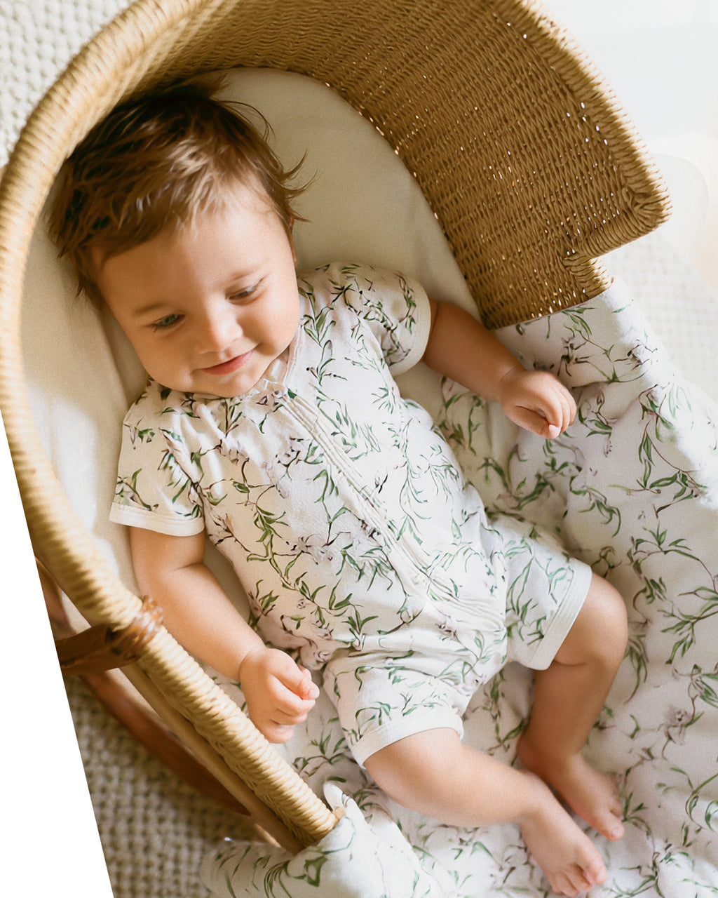 Bebe Taylor Organic Short Sleeve Zip Romper