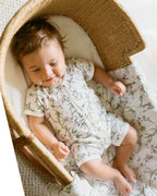 Bebe Taylor Organic Short Sleeve Zip Romper