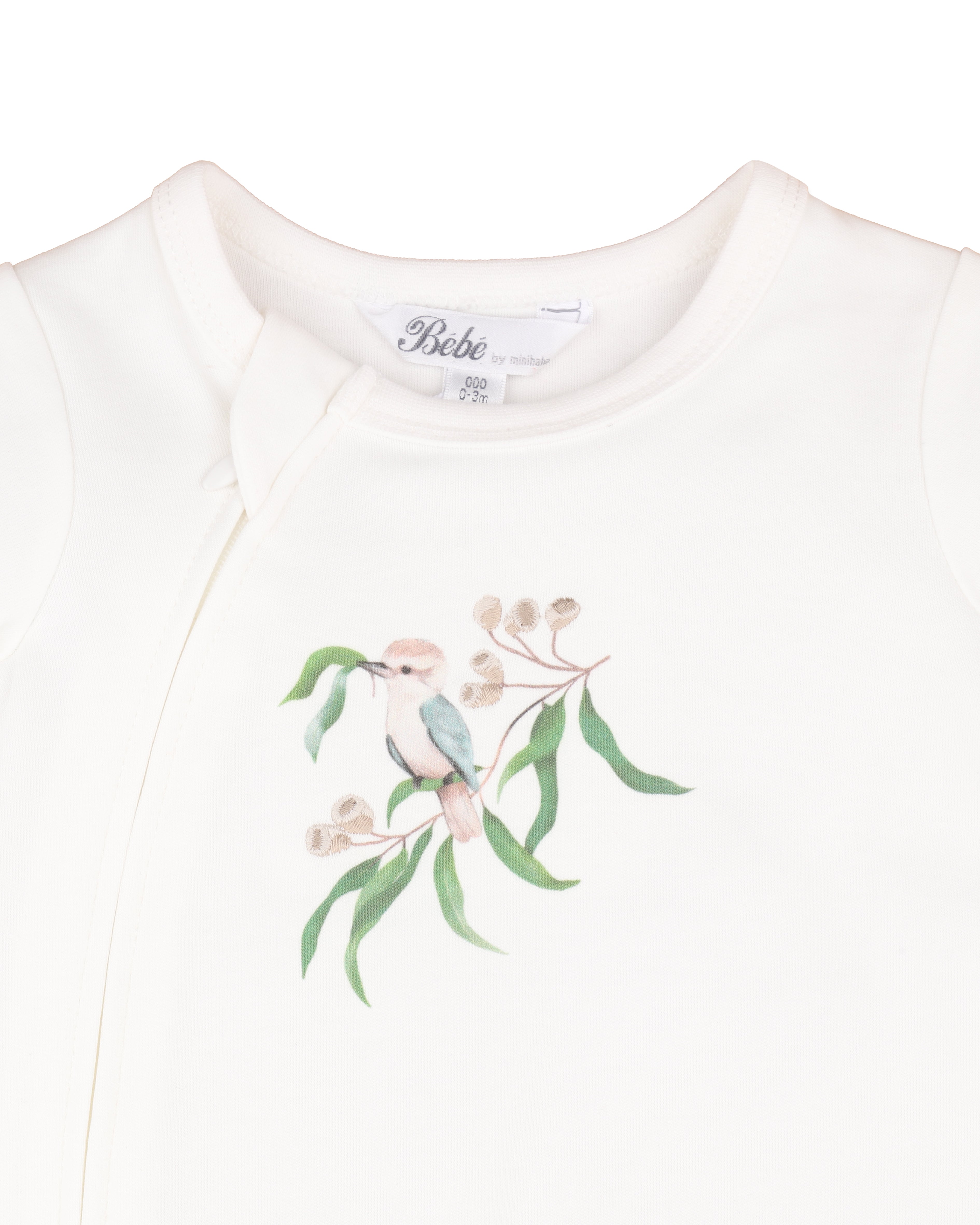Bebe Taylor Organic Long Sleeve Kookaburra Zipsuit