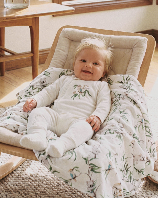 Bebe Taylor Organic Long Sleeve Kookaburra Zipsuit