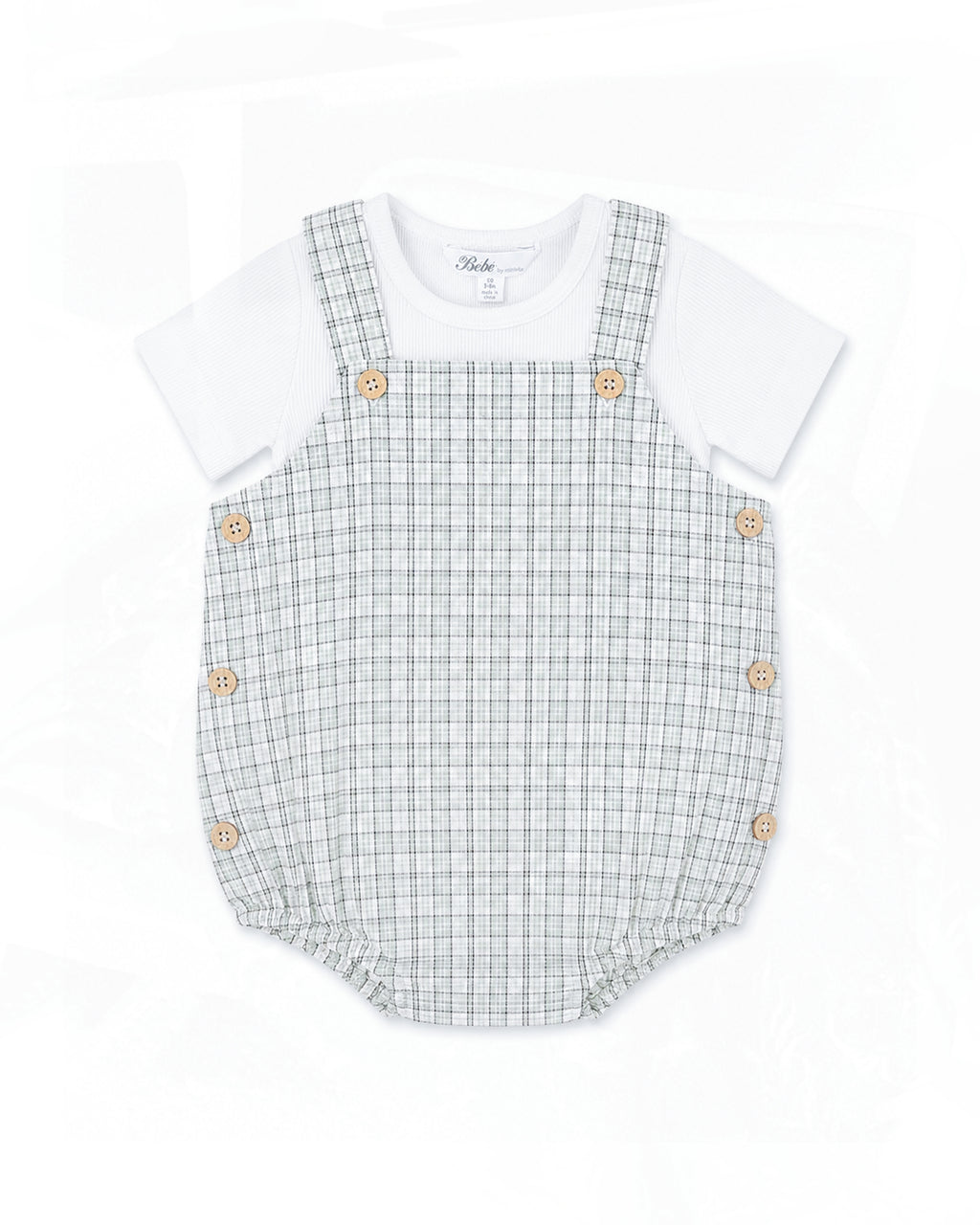 Bebe Taylor Check Bodysuit & Tee Set
