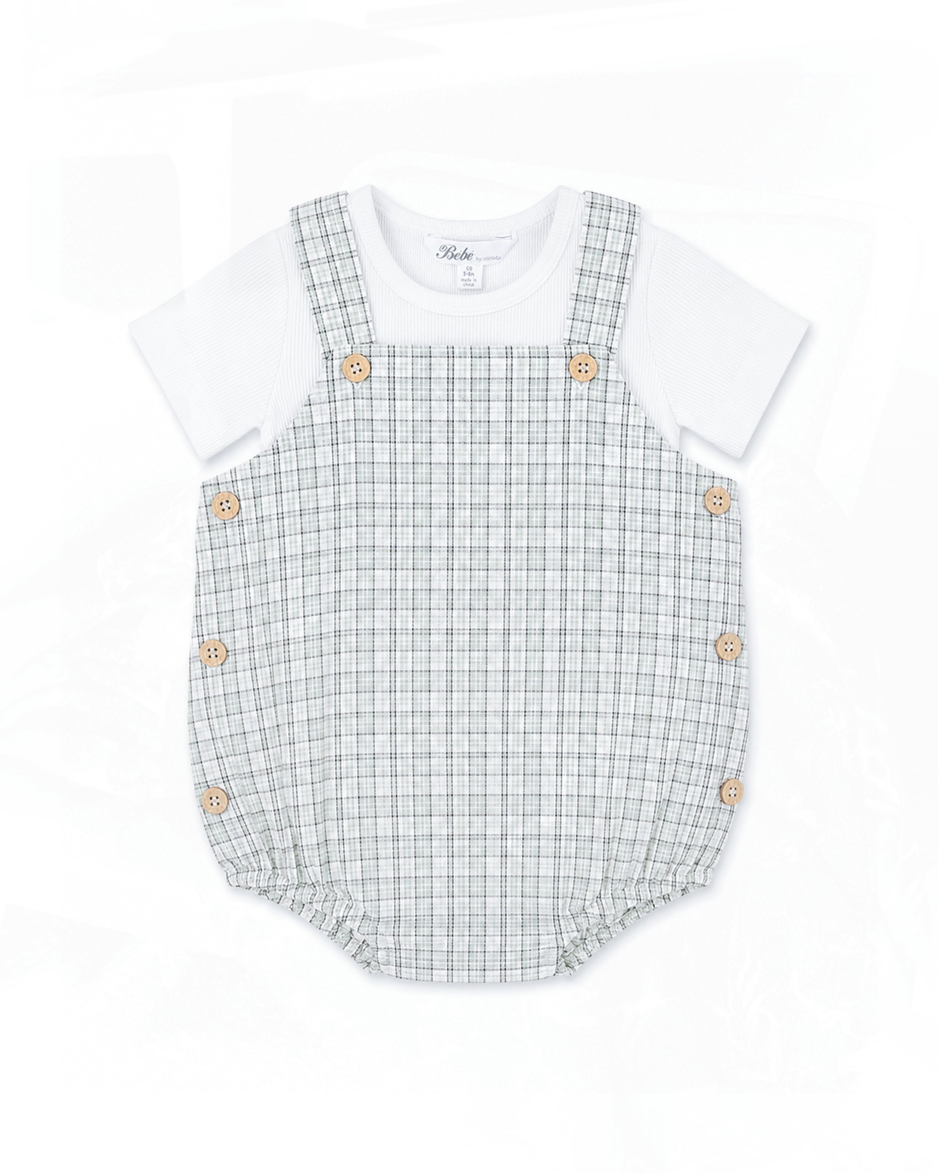 Bebe Taylor Check Bodysuit & Tee Set