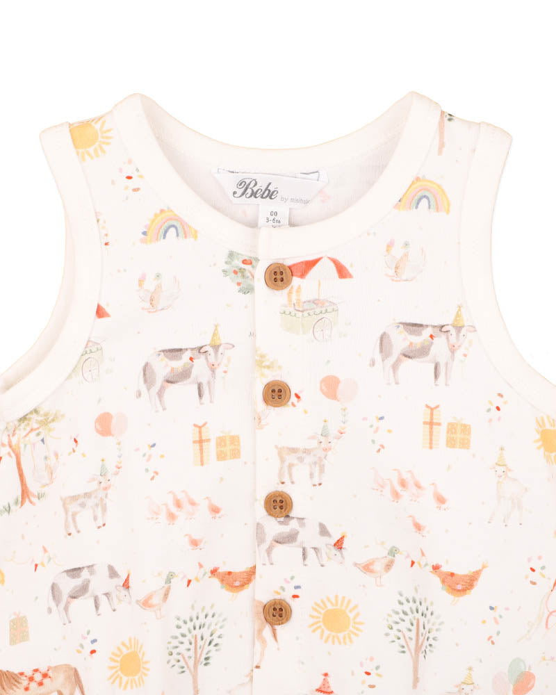 Bebe Scout Organic Button Up Bodysuit