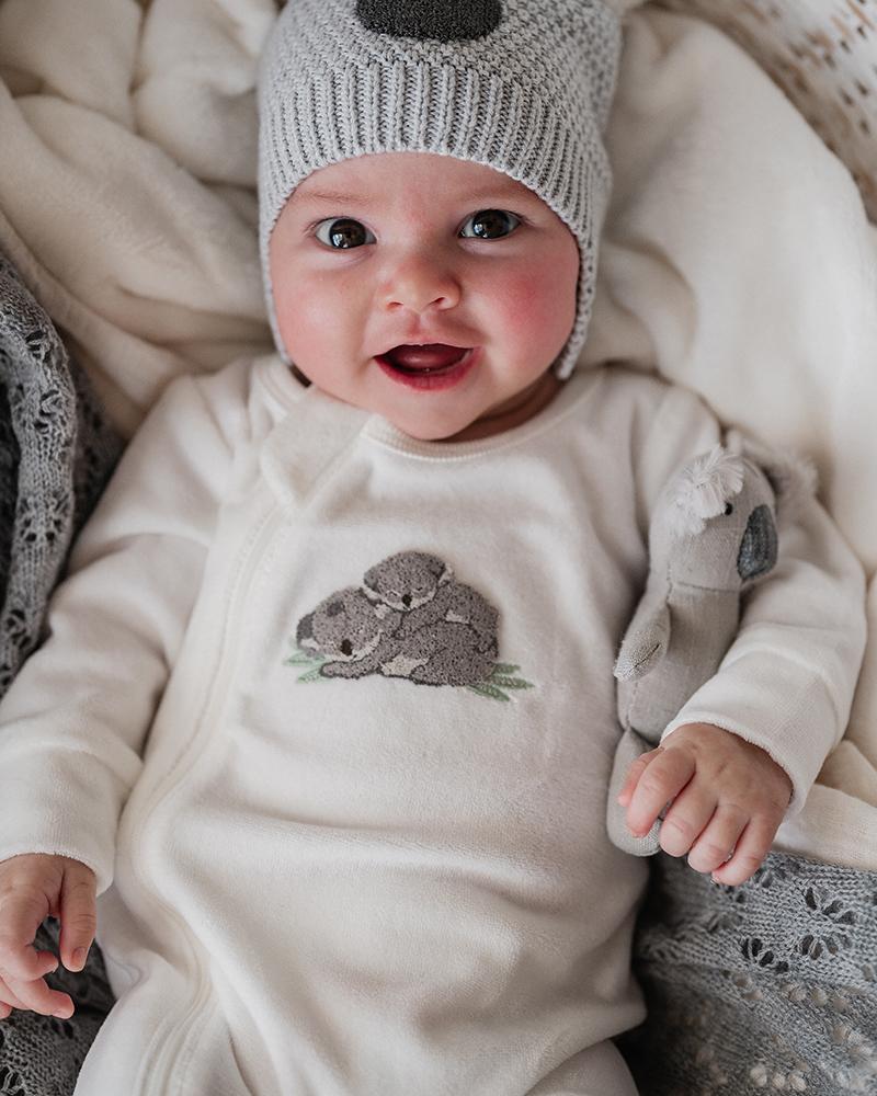 Bebe Bailey Koala Velour Onesie