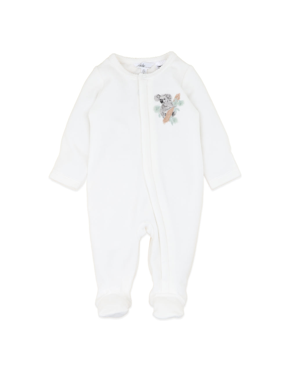 Bebe Charlie Koala Velour Zip Onesie