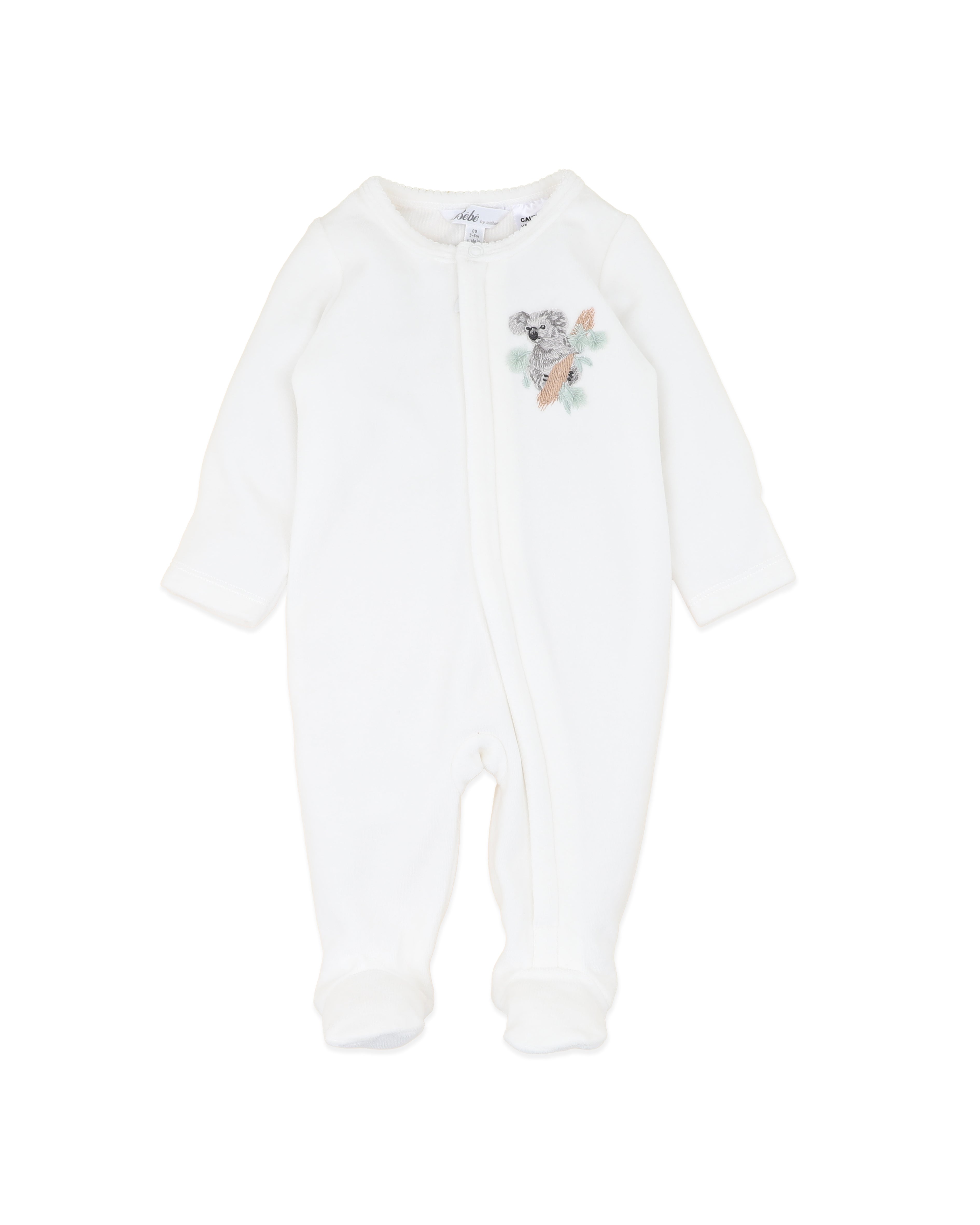 Bebe Charlie Koala Velour Zip Onesie