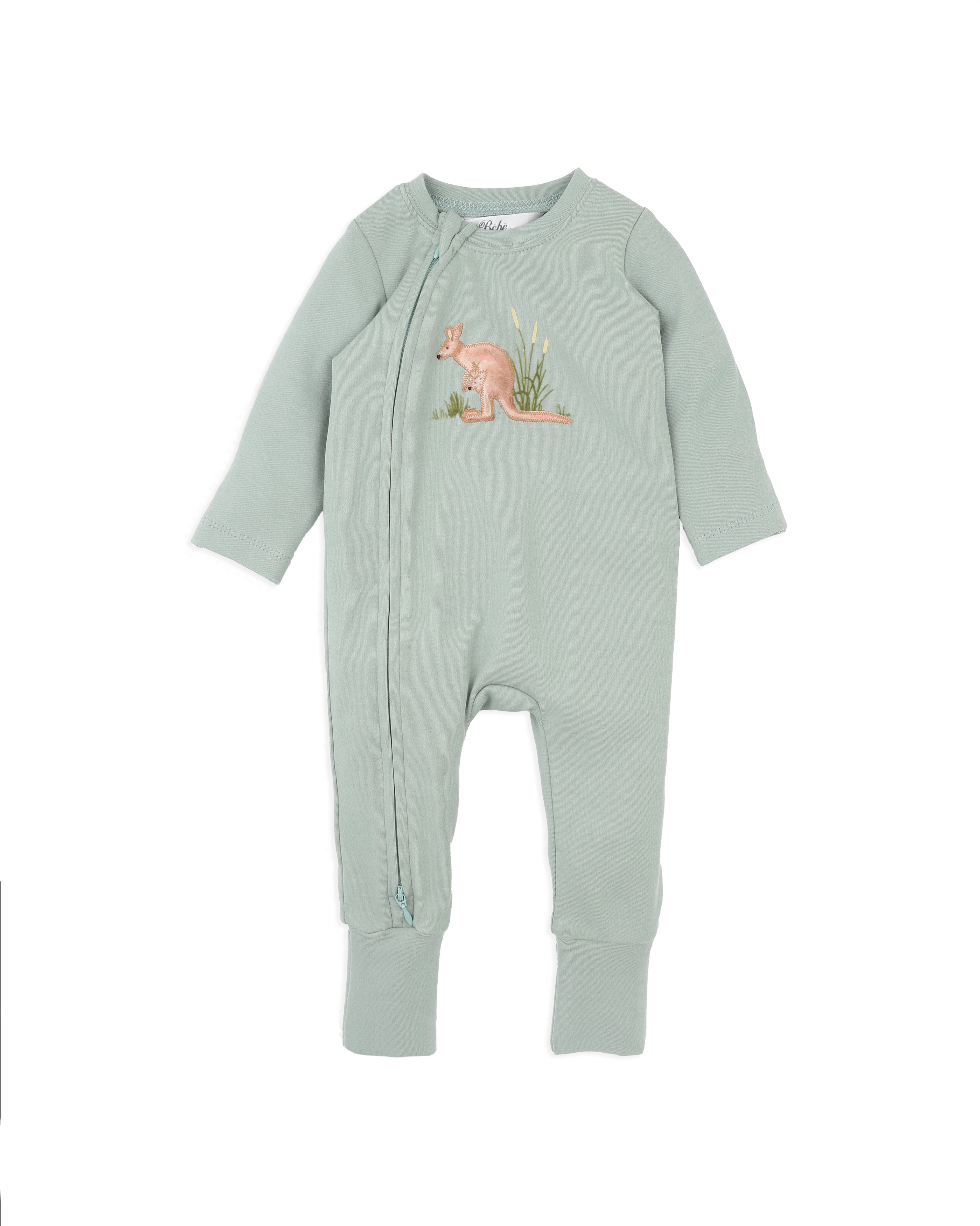 Bebe Charlie Kangaroo Organic LS Zipsuit