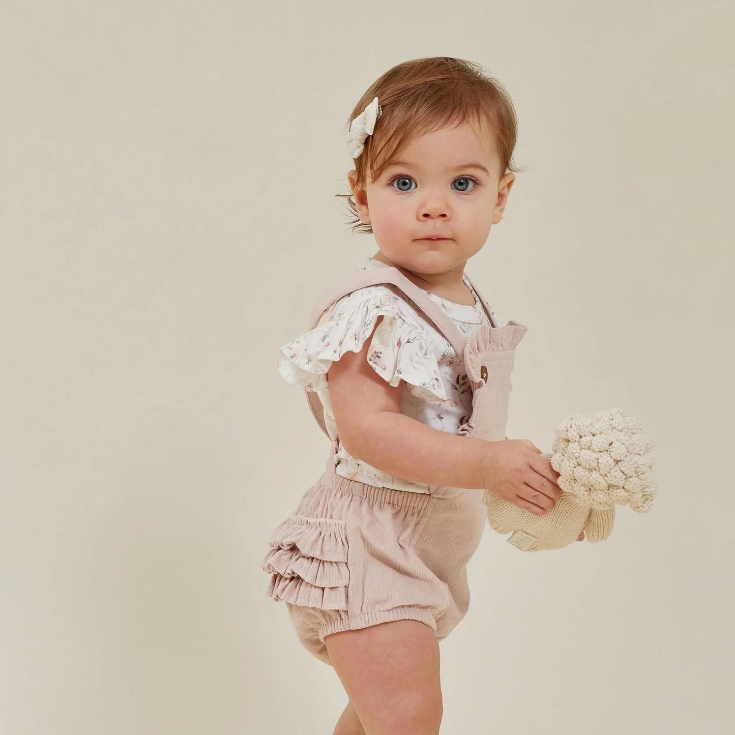 Aster & Oak - Pink Corduroy Playsuit