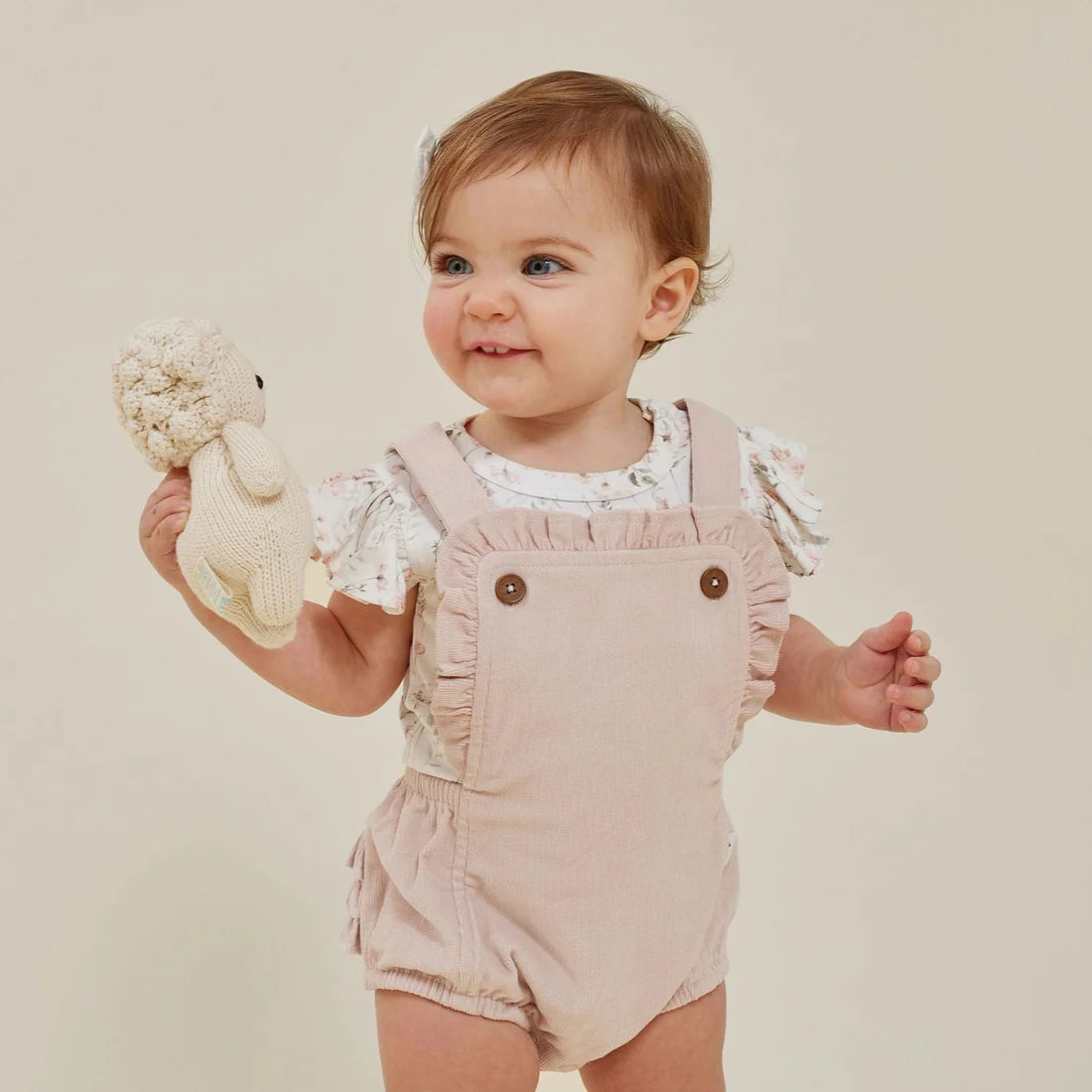 Aster & Oak - Pink Corduroy Playsuit