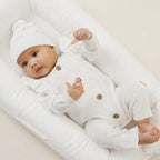 Aster & Oak - Ivory Pointelle Knit Romper