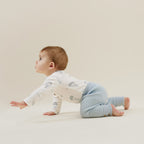 Aster & Oak Pale Blue Knit Rib Leggings