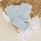Aster & Oak Air Balloon Print Onesie