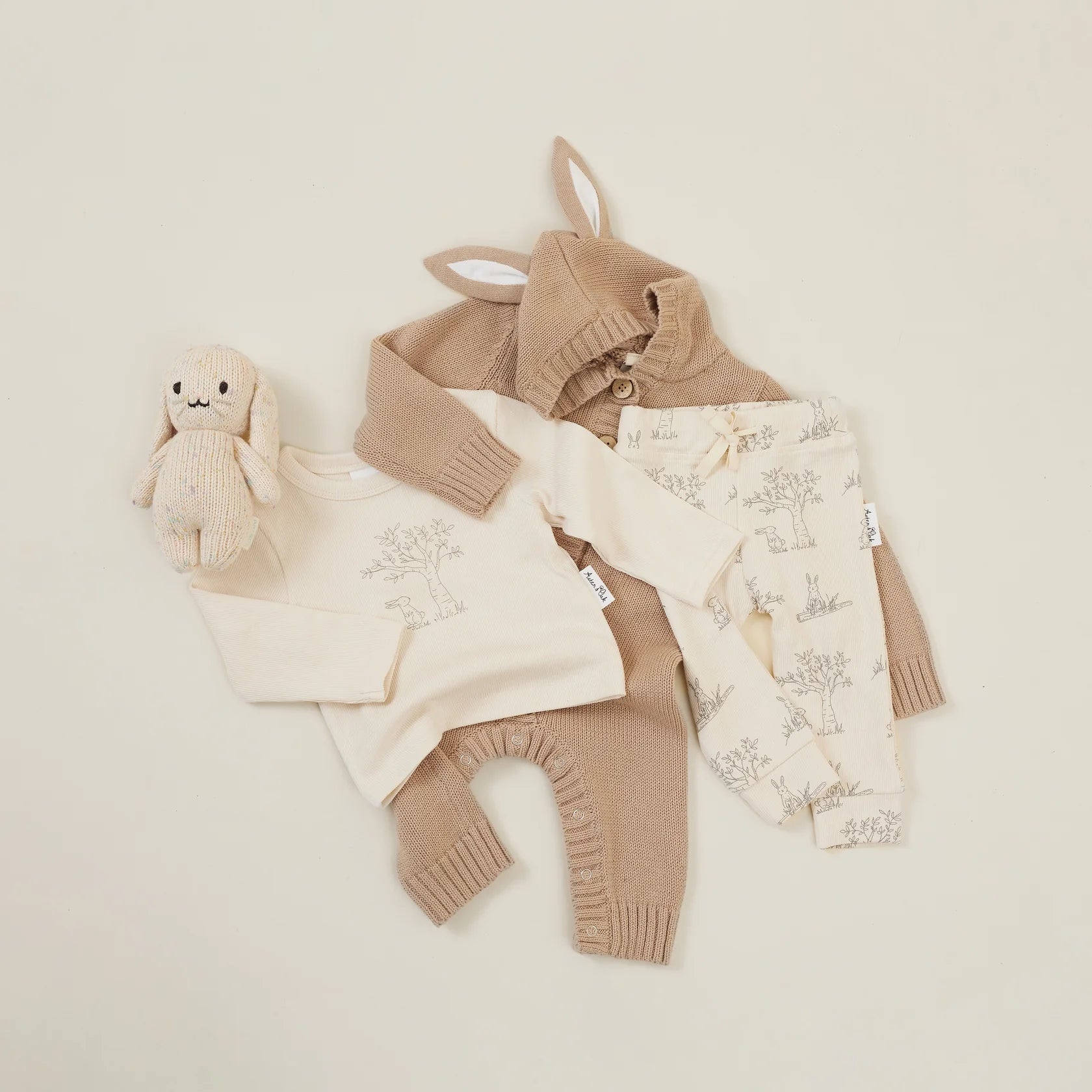 Aster & Oak Bunny Knit Romper