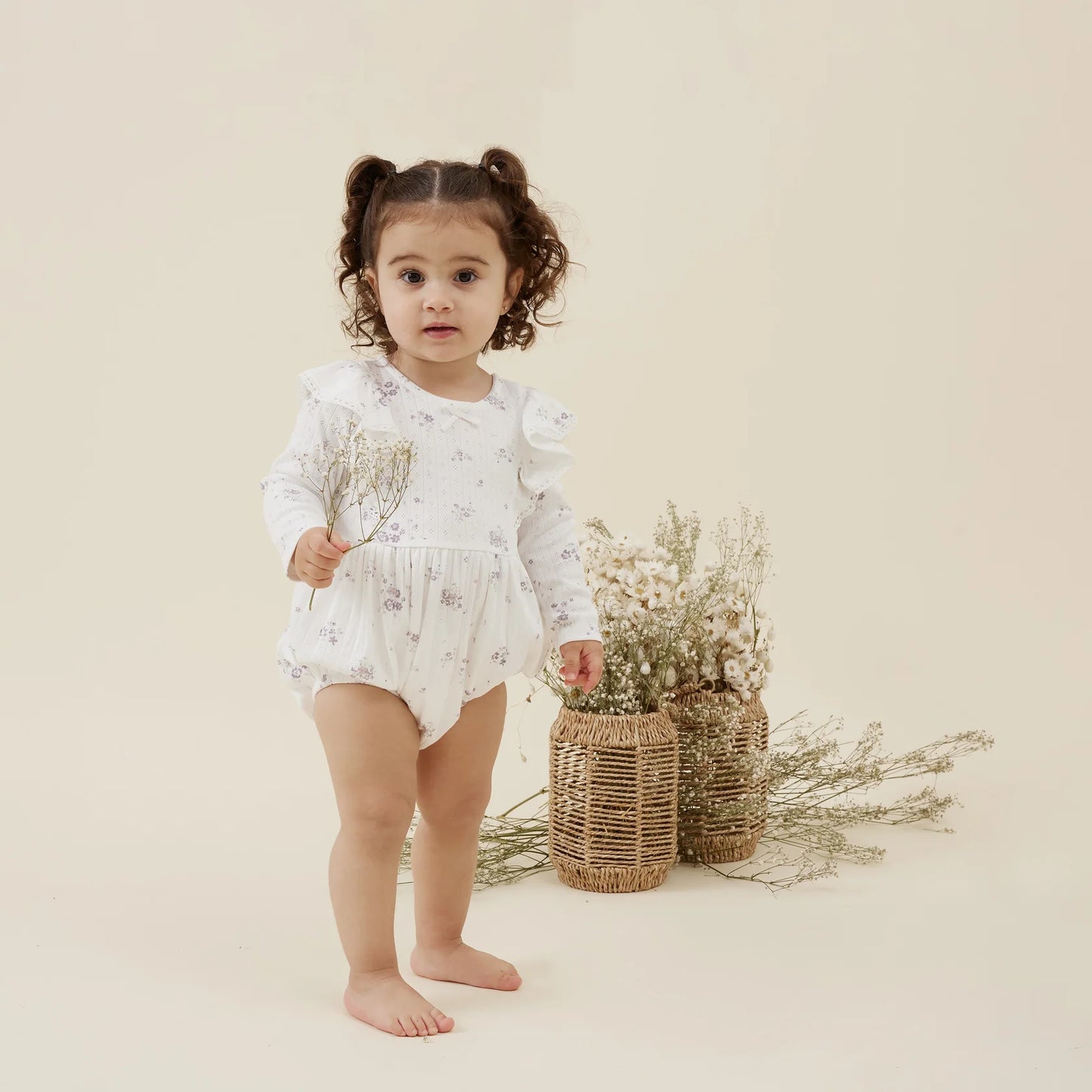 Aster & Oak - Grace Floral Bubble Romper