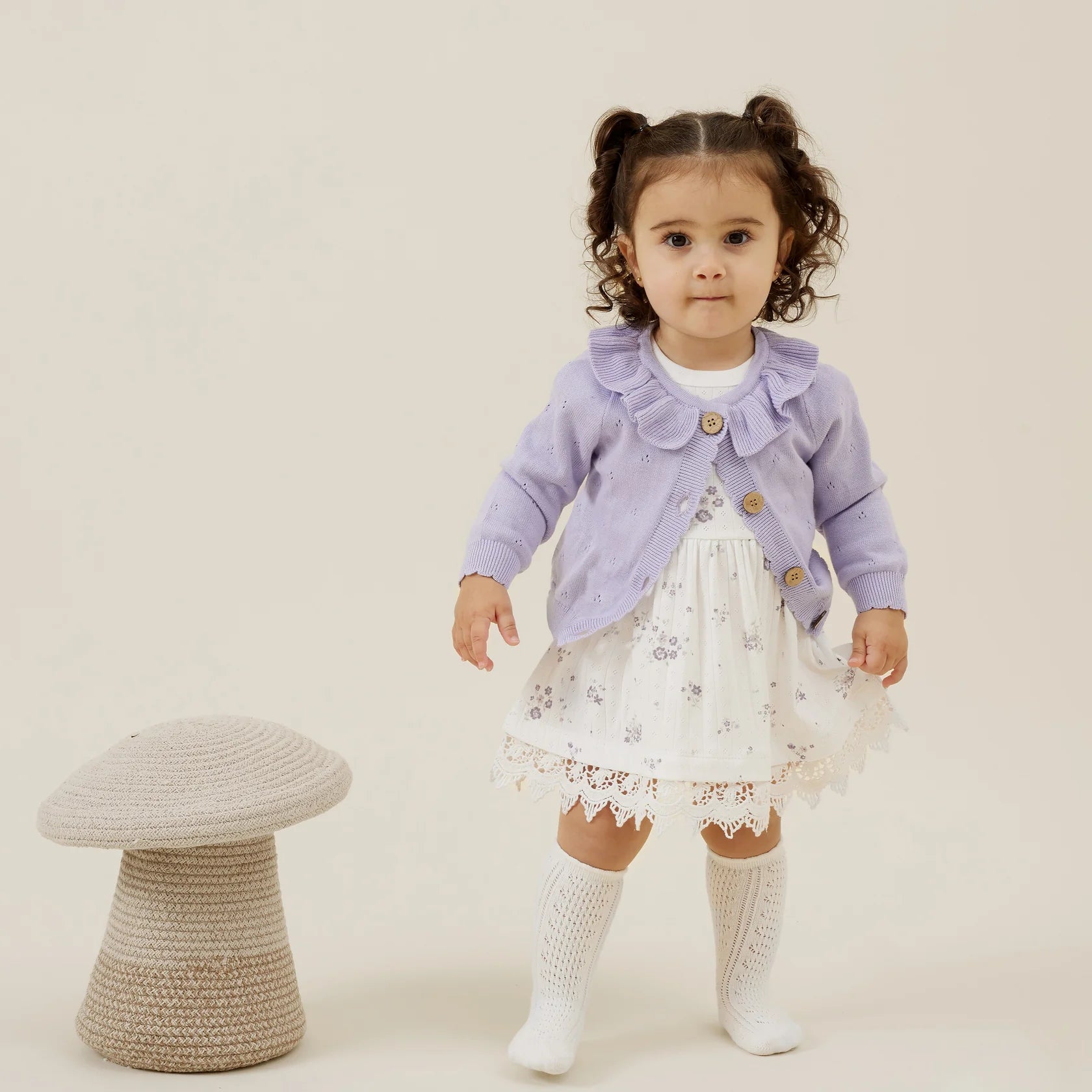 Aster & Oak Grace Floral Ruffle Dress