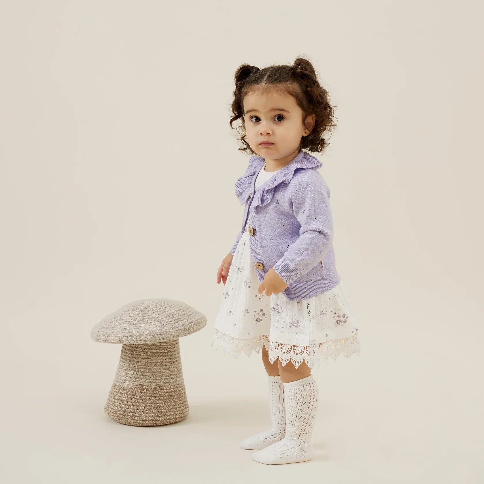 Aster & Oak Grace Floral Ruffle Dress