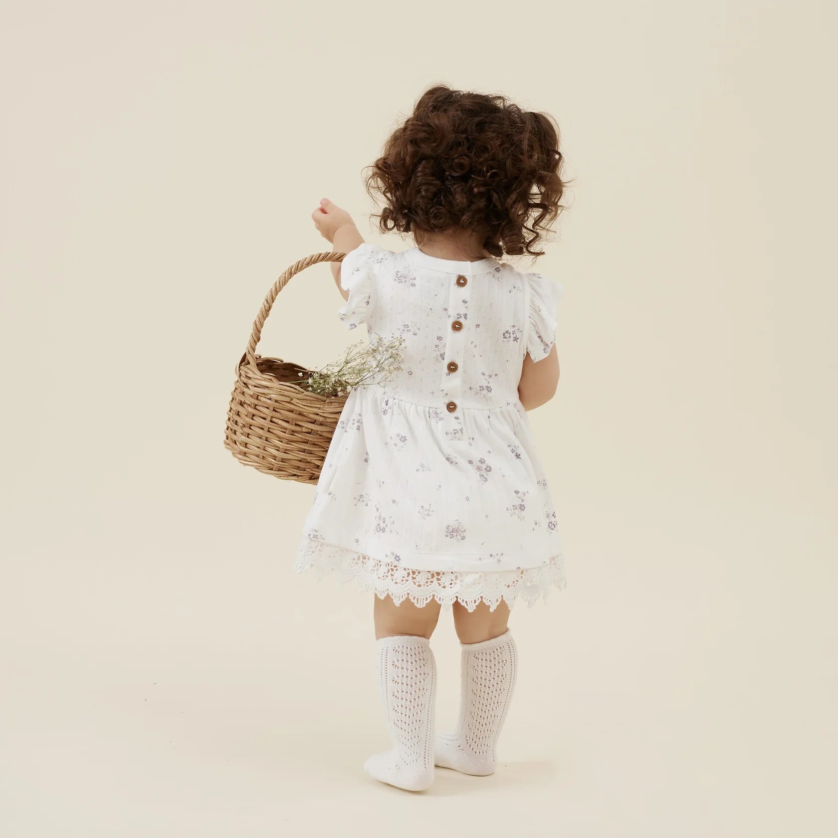 Aster & Oak Grace Floral Ruffle Dress