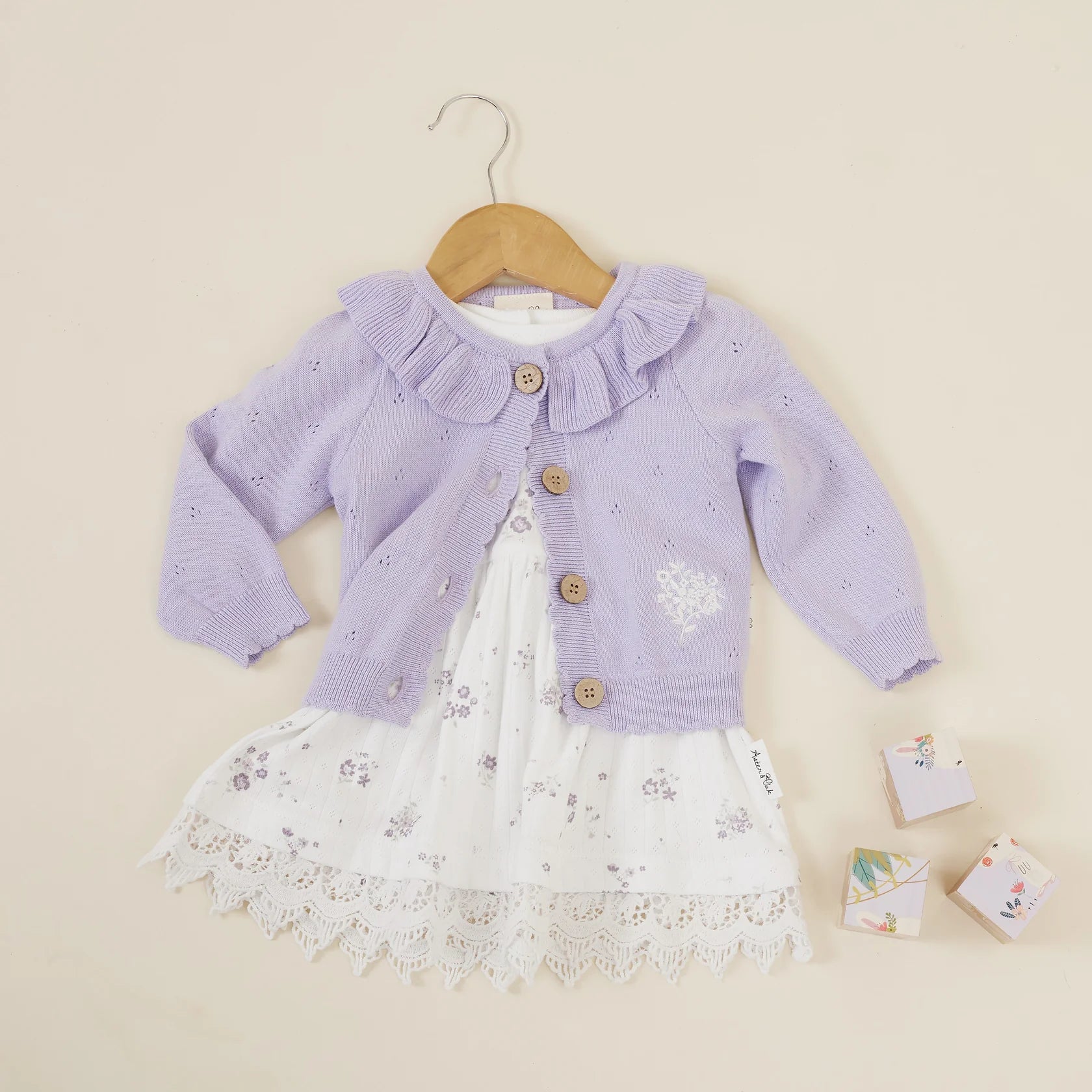 Aster & Oak Grace Floral Ruffle Dress