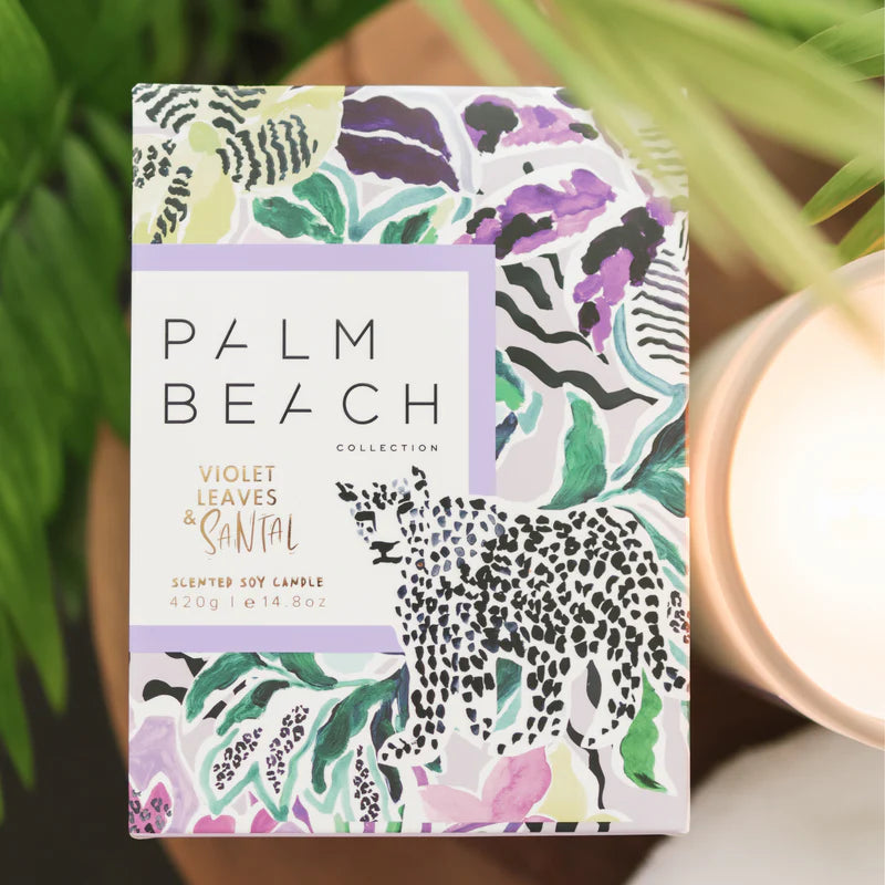 Palm Beach Collection Violet Leaves & Santal 420g Standard Candle