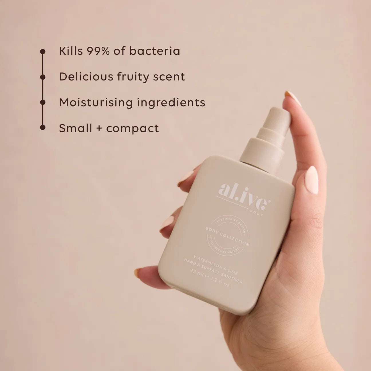 Al.ive - Stone Hand Sanitiser 95ML - Watermelon & Lime