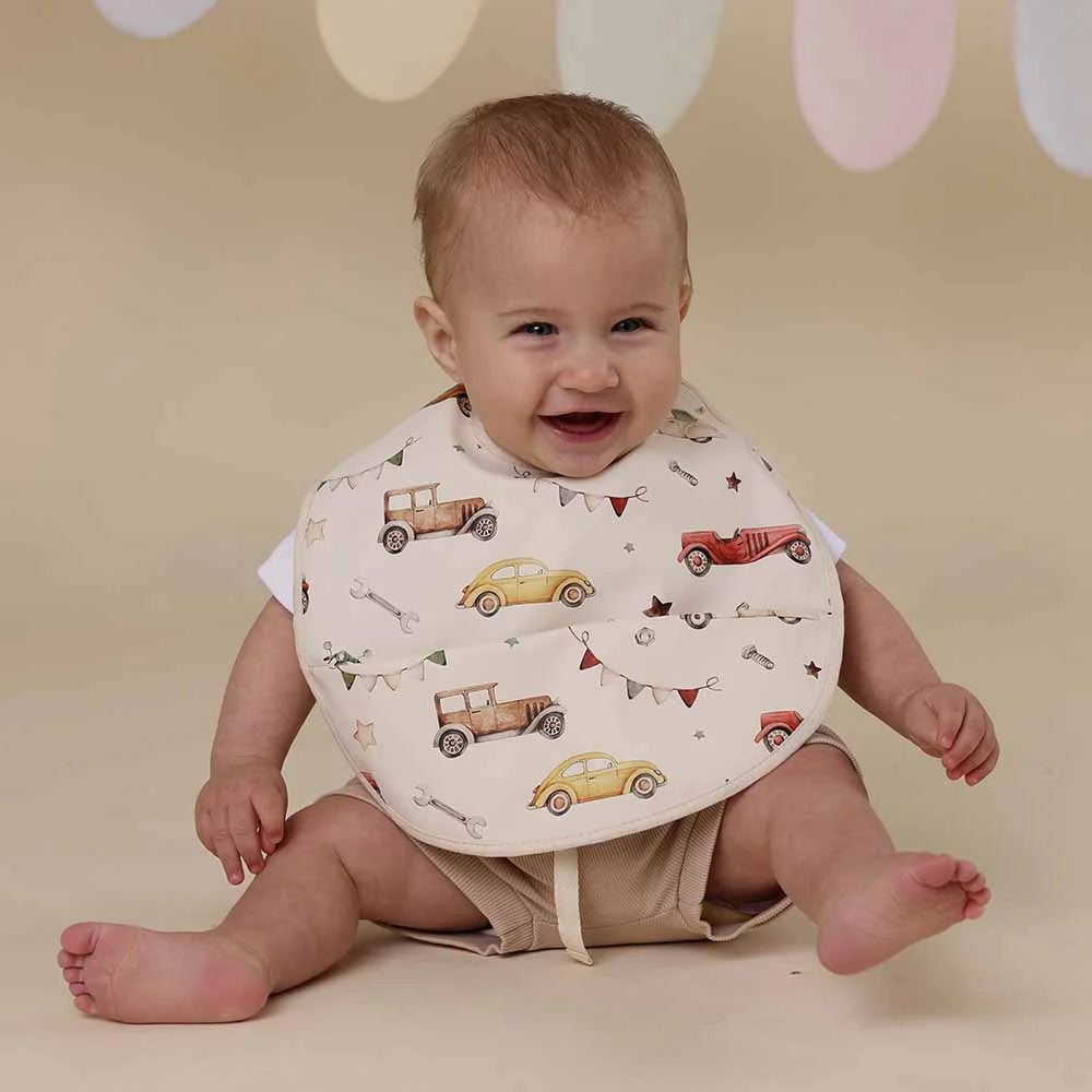 Snuggle Hunny Vintage Cars Snuggle Bib