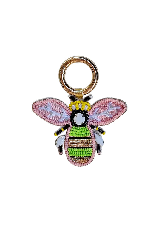 Zoda Bead & Sequin Bumblebee Keychain