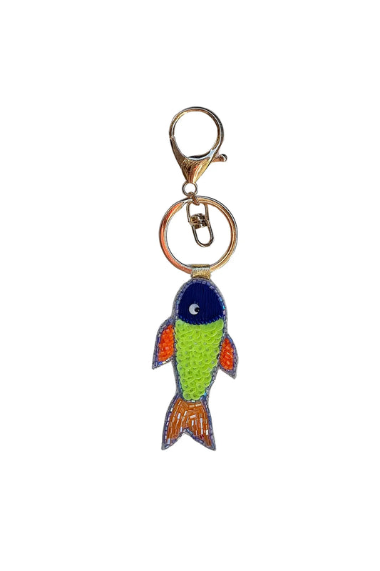 Zoda Bead & Sequin Bright Fish Keychain