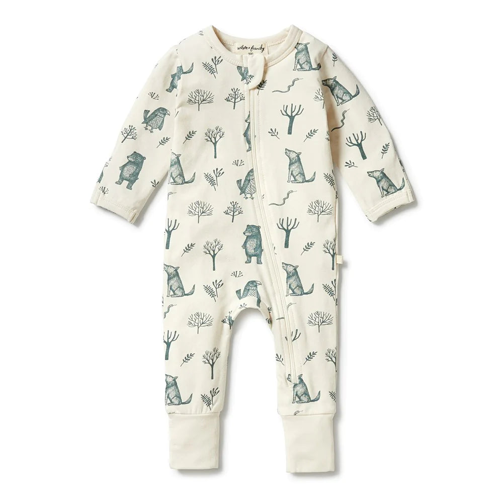 Wilson & Frenchy The Woods Organic Zip Suit With Feet