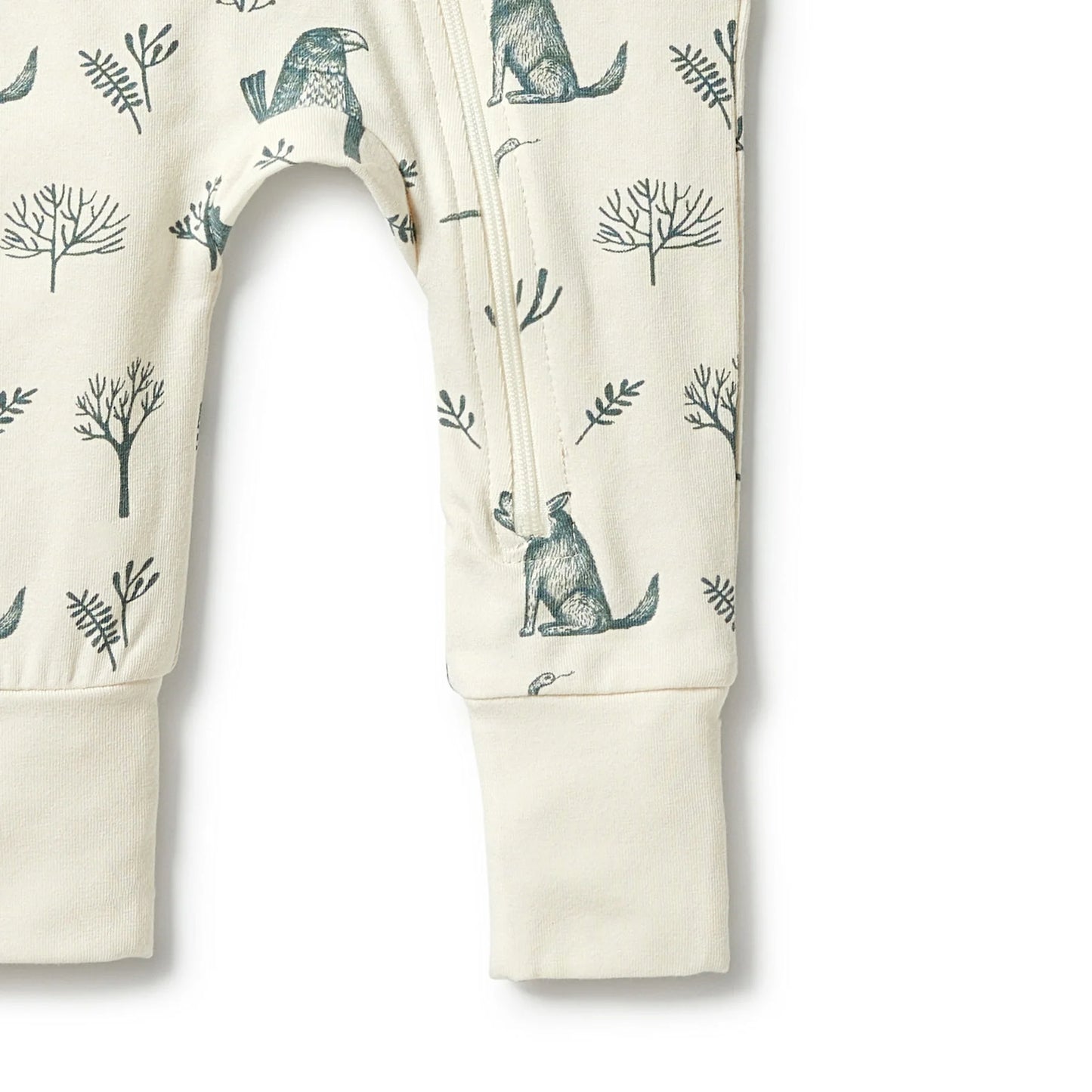 Wilson & Frenchy Organic Zipsuit with Feet - The Woods