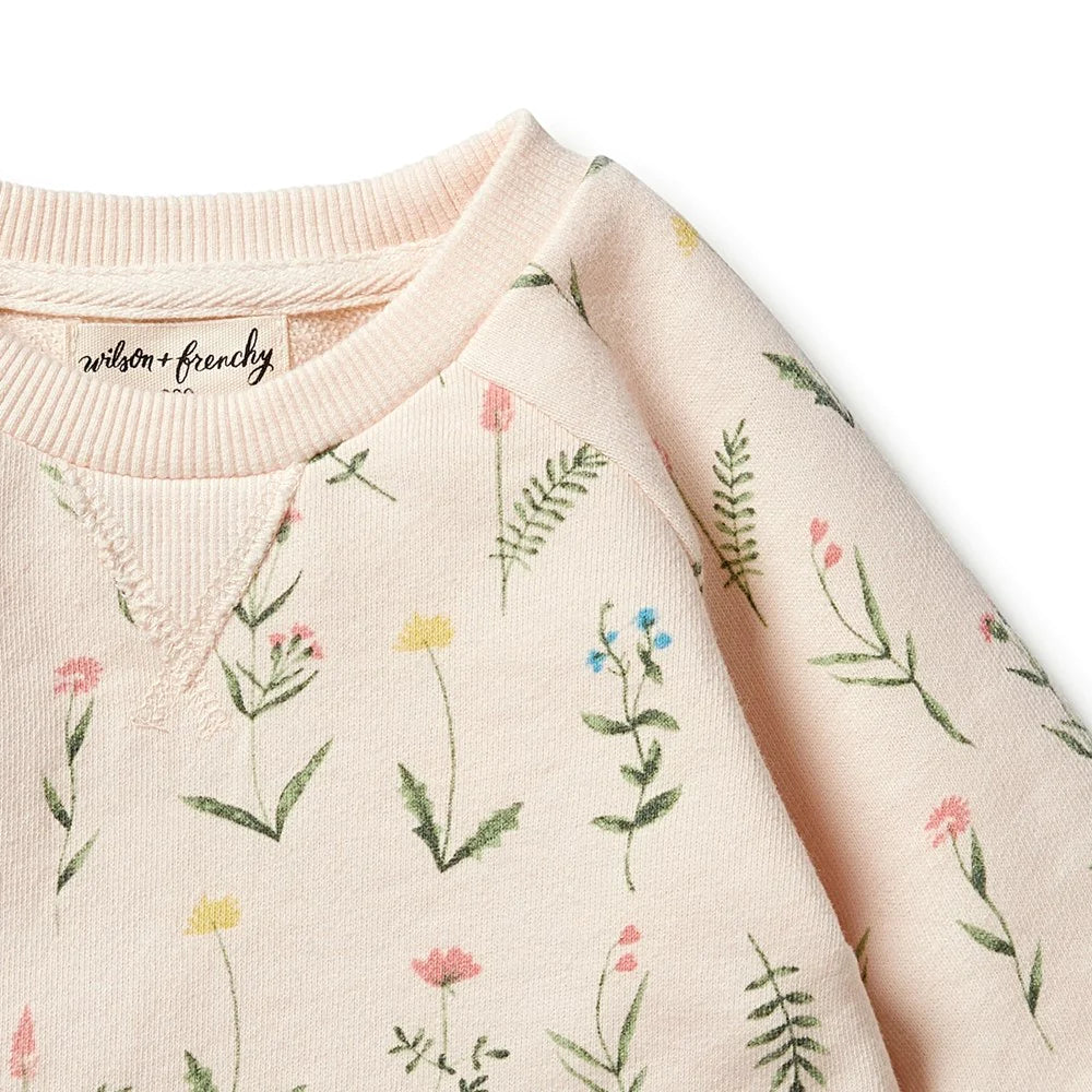 Wilson & Frenchy Organic Terry Sweat Top Wild Flower