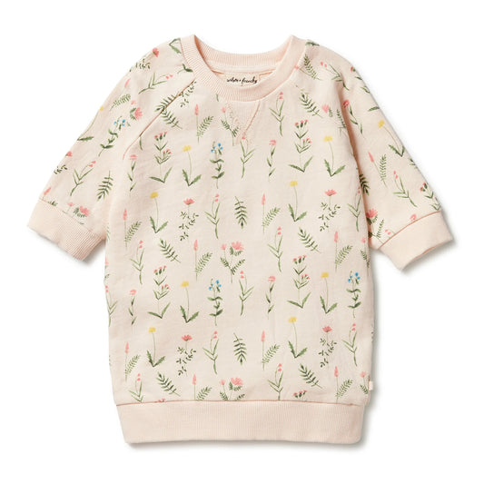 Wilson & Frenchy Organic Terry Sweat Dress Wild Flower