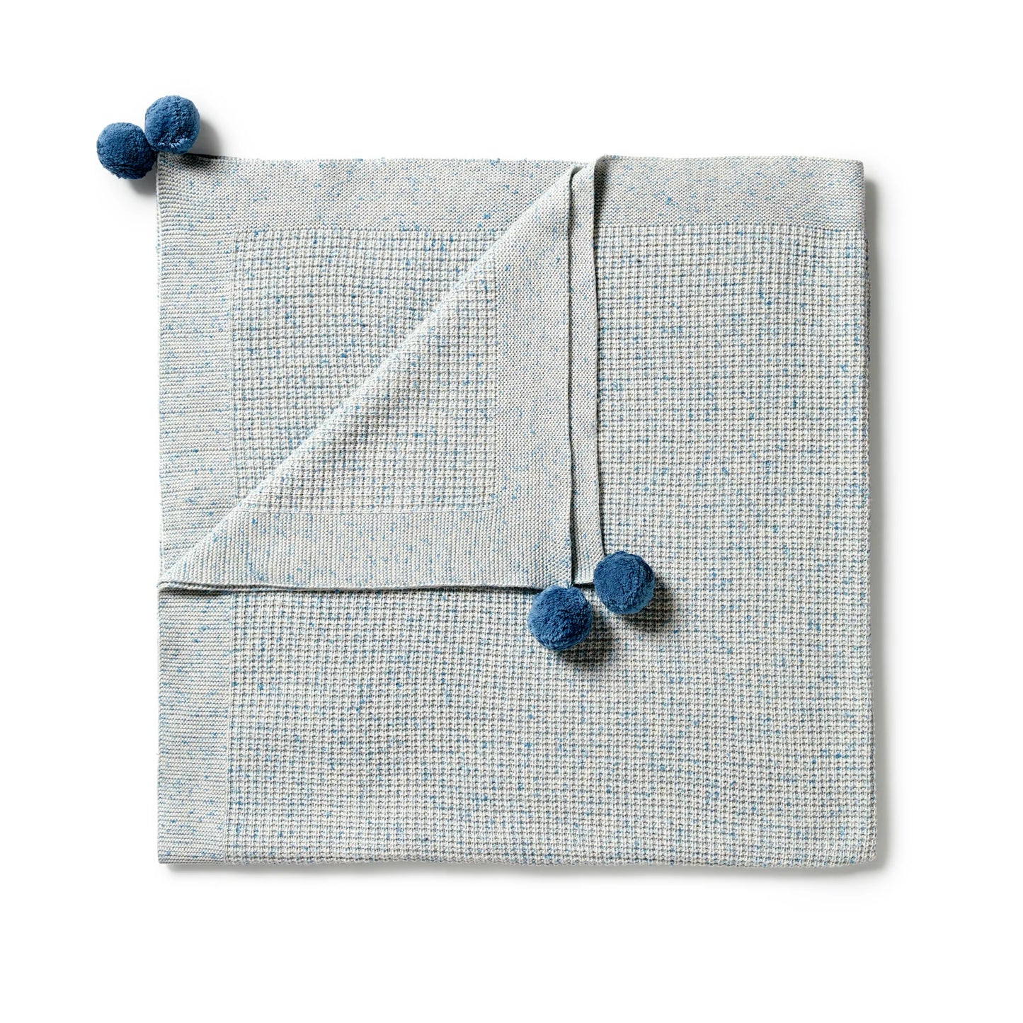 Wilson & Frenchy Knitted Blanket - Bluestone Fleck