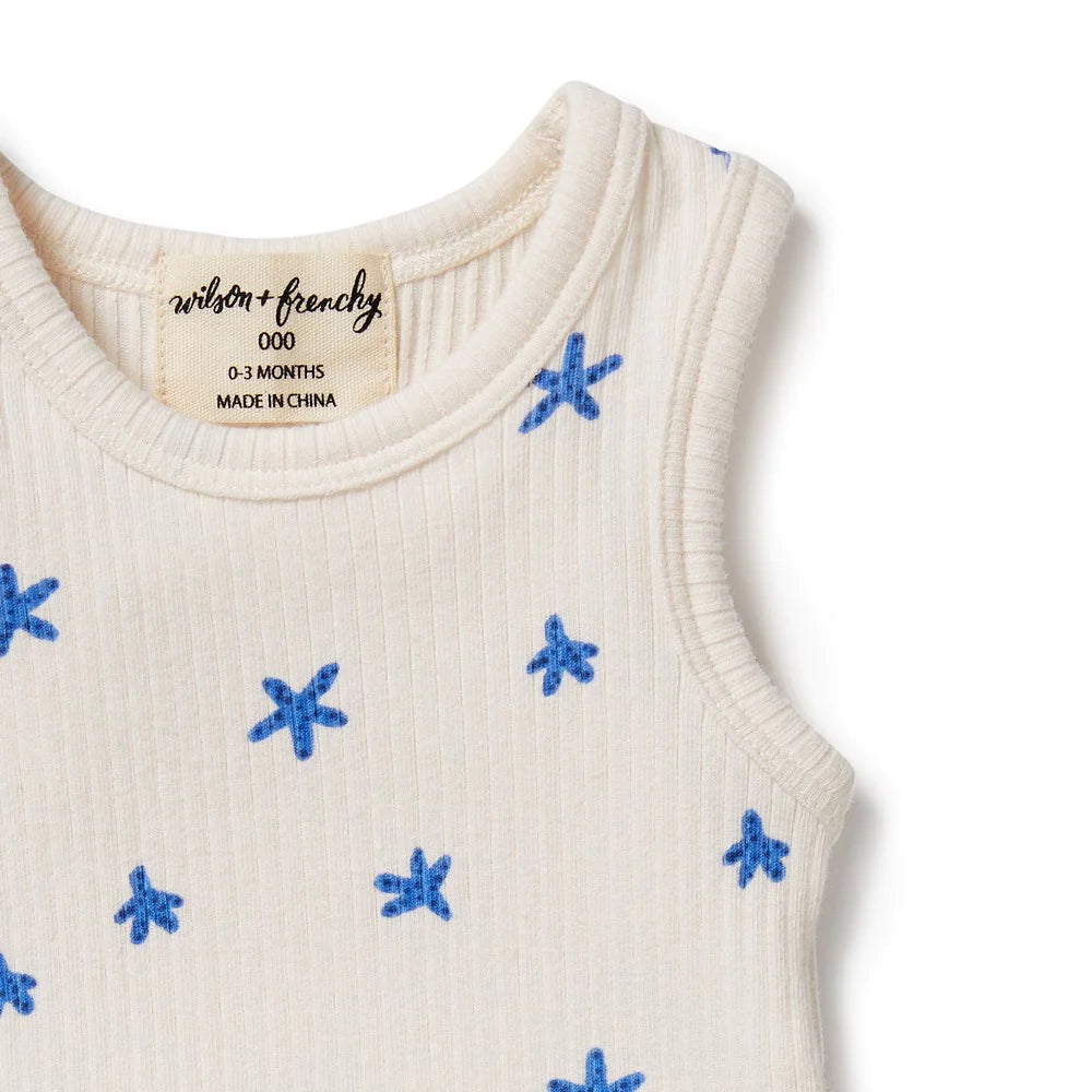 Wilson & Frenchy Little Starfish Organic Ruffle Bodysuit