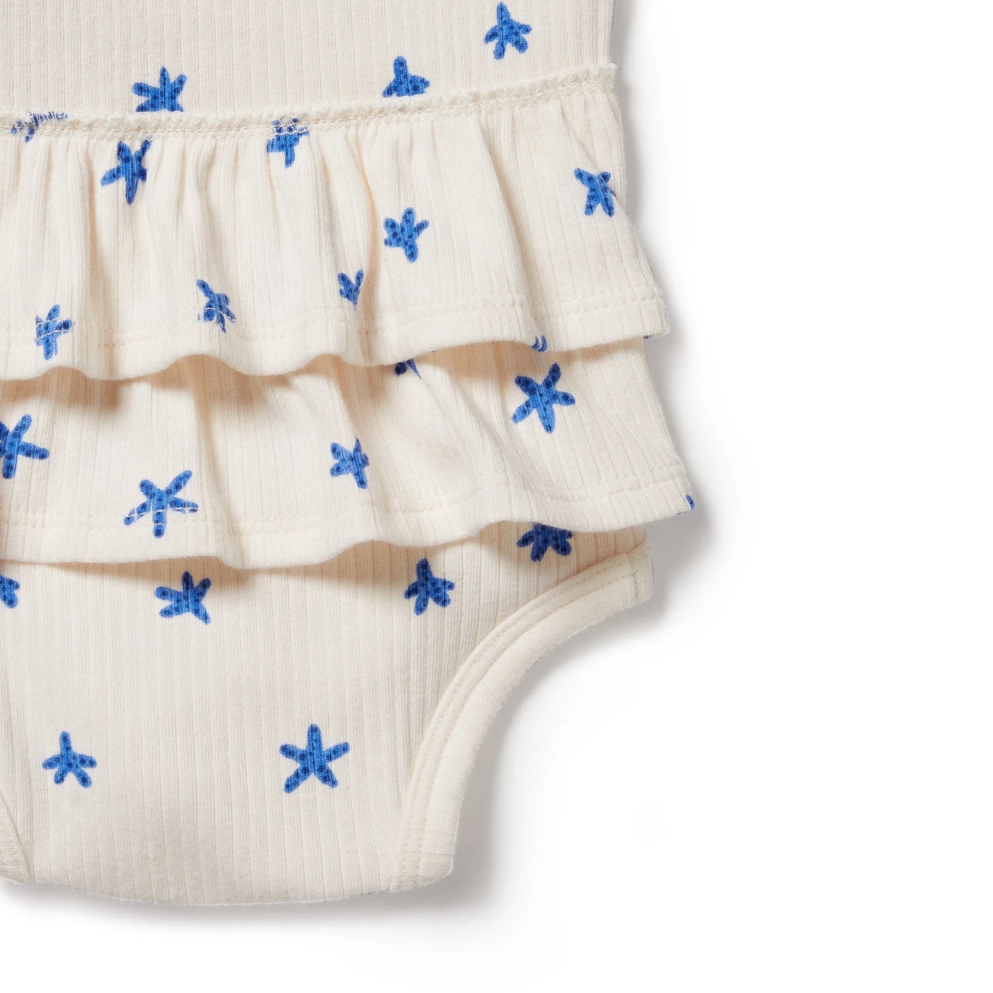 Wilson & Frenchy Little Starfish Organic Ruffle Bodysuit