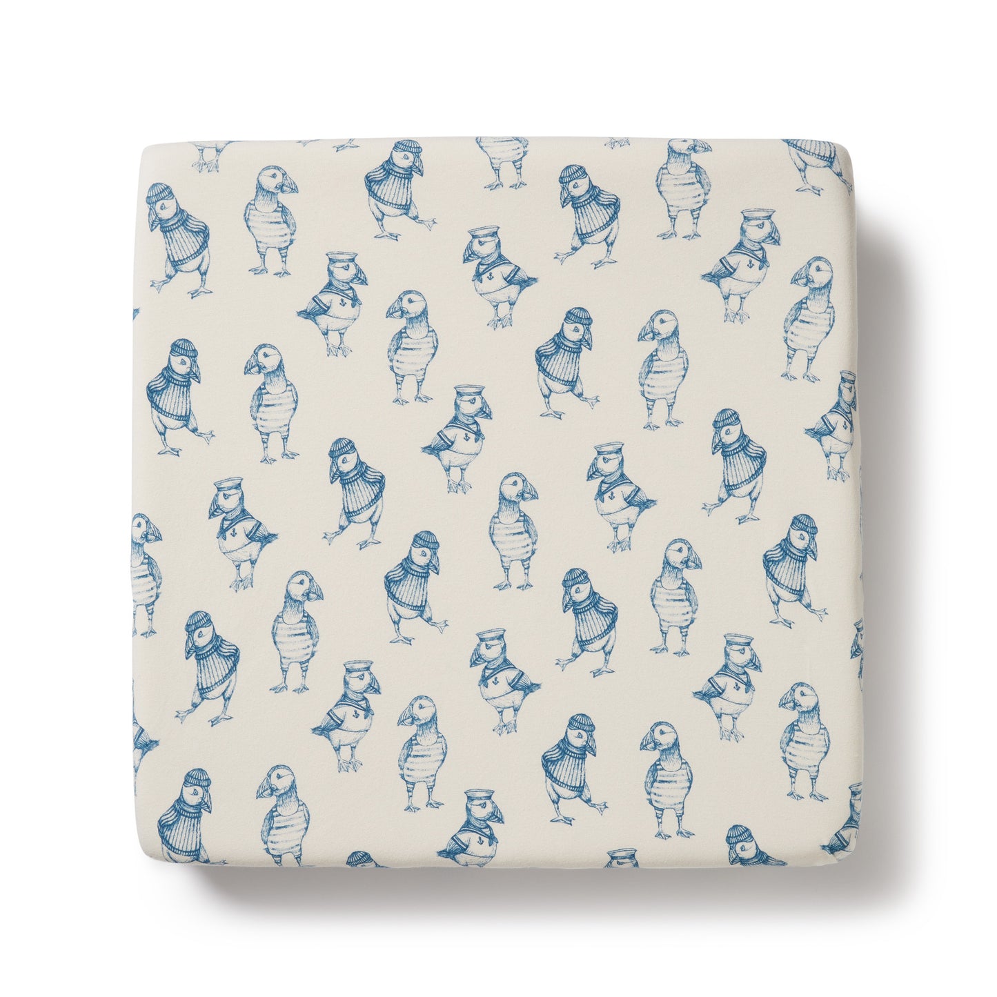 Wilson & Frenchy Petit Puffin Organic Cot Sheet