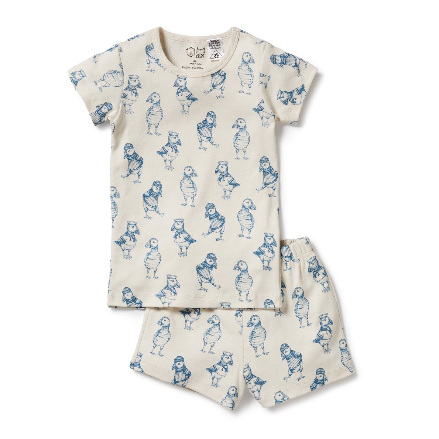 Wilson & Frenchy Petit Puffin Organic Short Sleeve Pyjama